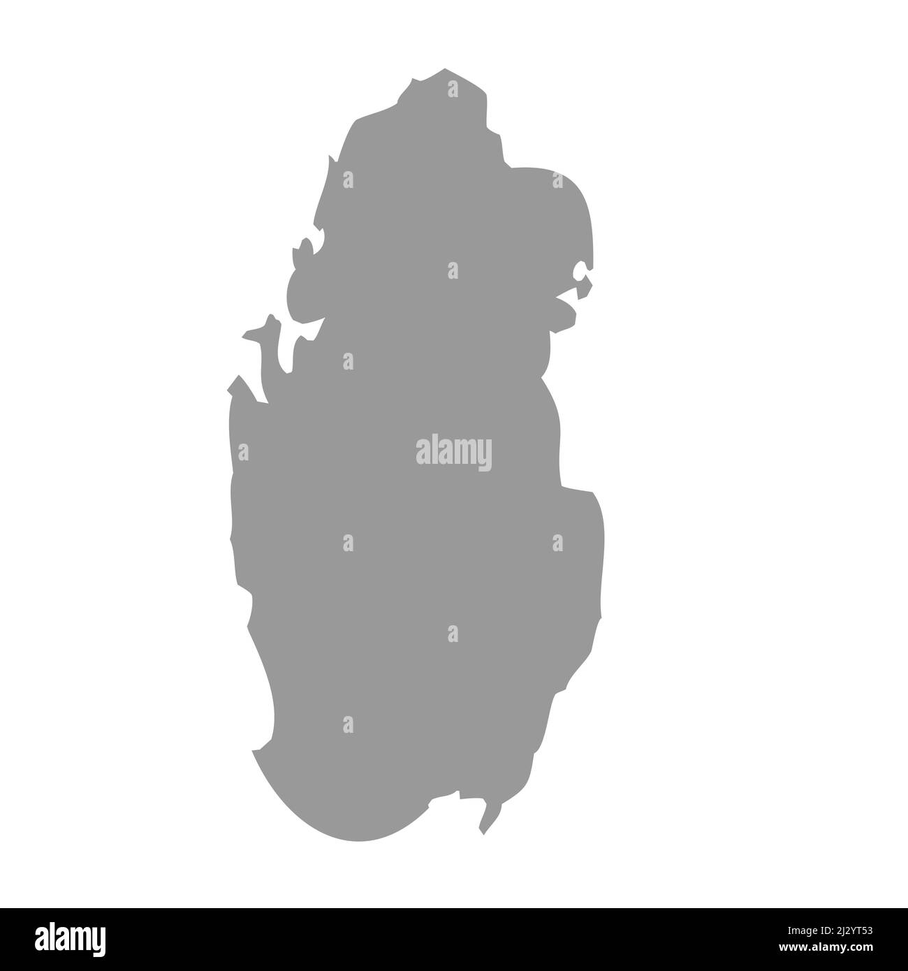 Silhouette de carte de pays vectorielle du Qatar Illustration de Vecteur
