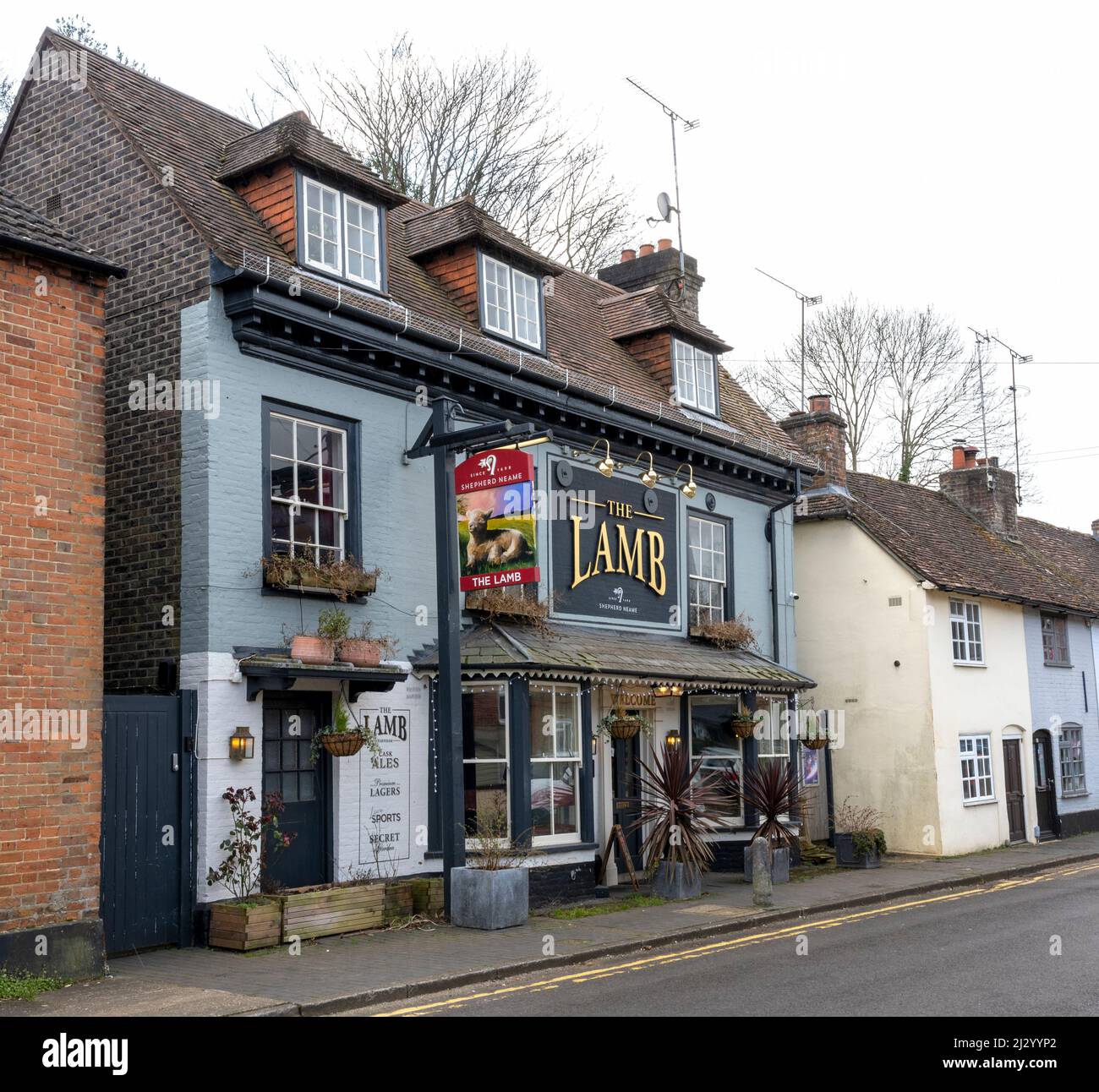 The Lamb - maison publique - Abbey Street, Farnham, Surrey, Angleterre, Royaume-Uni Banque D'Images