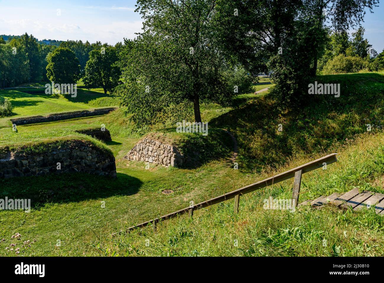 Le mur de la forteresse de Lappeenranta, en Finlande Banque D'Images