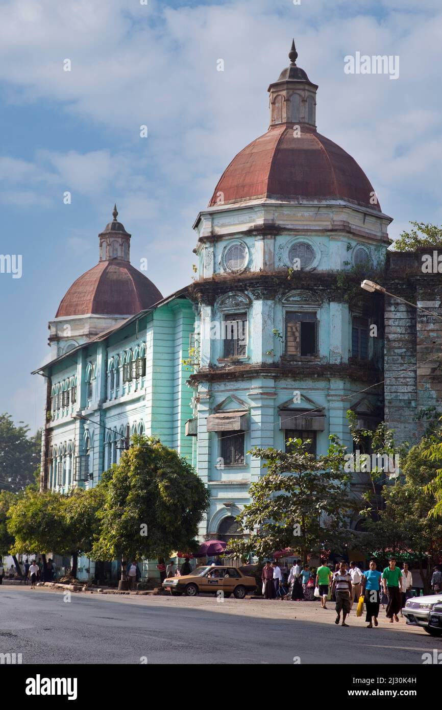 Myanmar, Birmanie, Yangon. Bâtiment des banques de l'ère coloniale. Banque D'Images