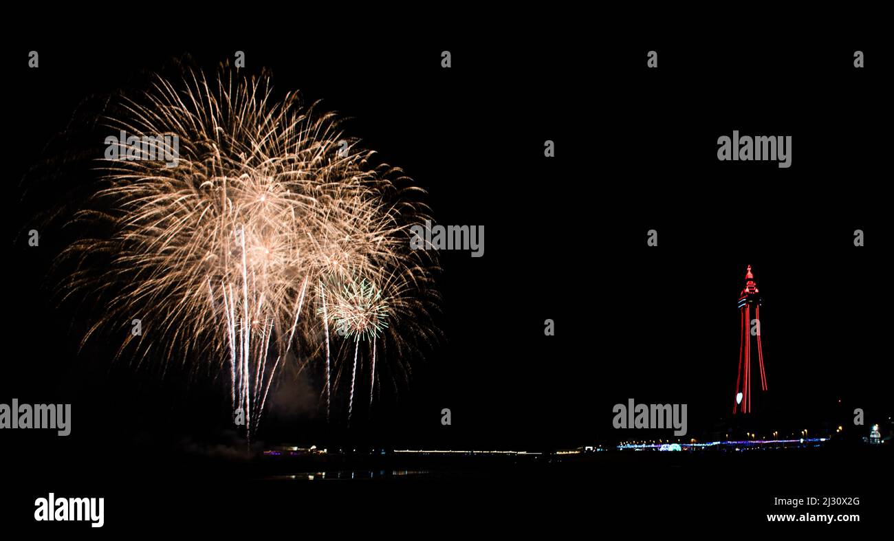 Feux d'artifice Blackpool Banque D'Images