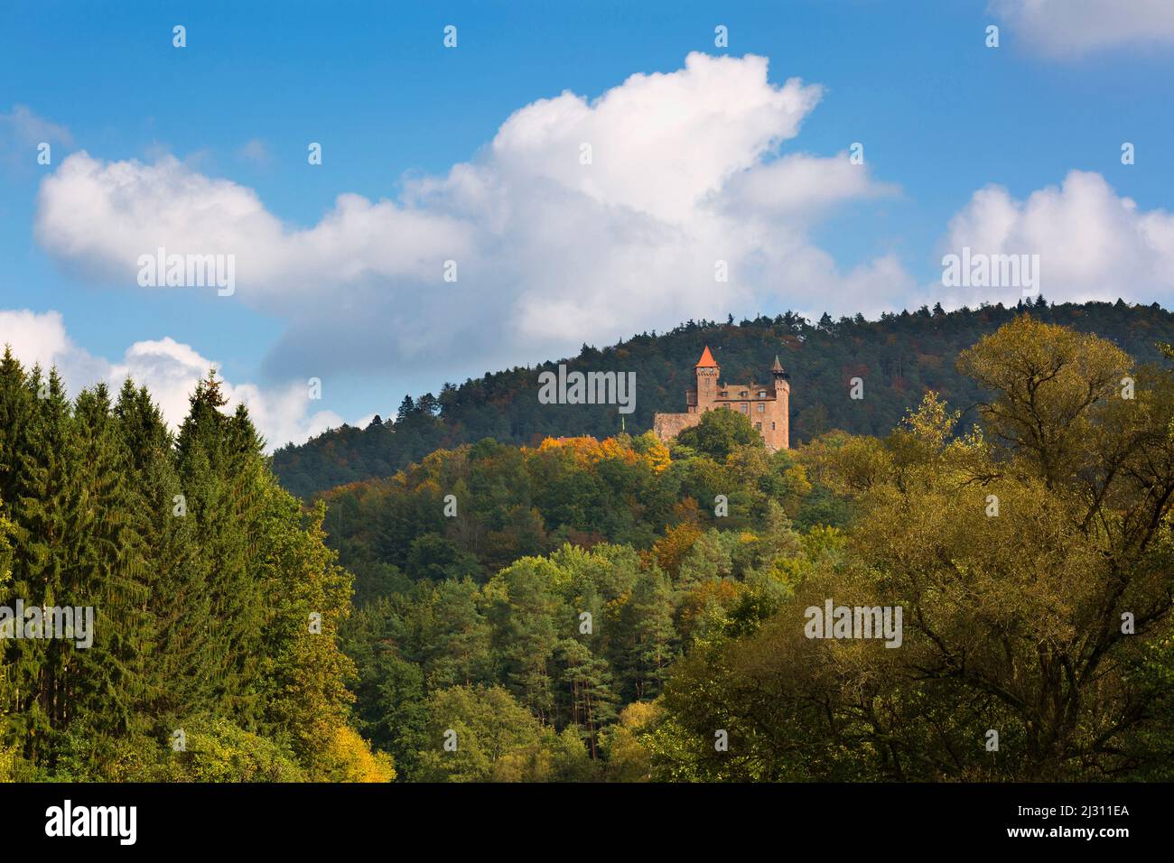 Château de Berwartstein, Forêt du Palatinat, Rhénanie-Palatinat, Allemagne Banque D'Images