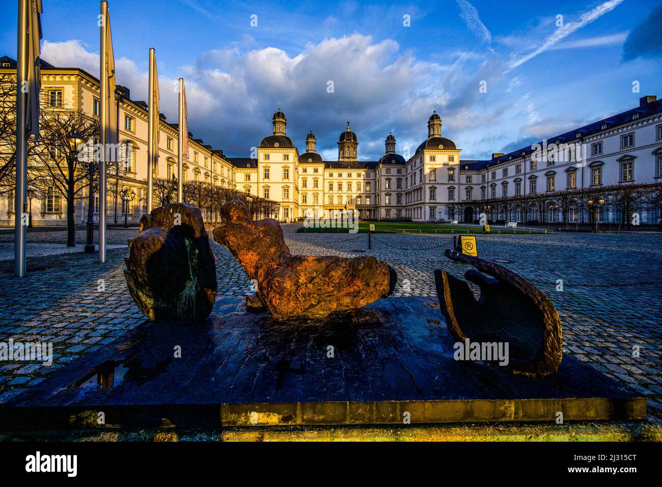 Château de Bensberg dans la lumière du soir, Bergisch Gladbach, Bergisches Land; Rhénanie-du-Nord-Westphalie, Allemagne Banque D'Images
