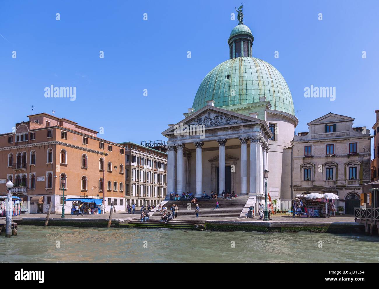 Venise, Sestiere Santa Croce, Campo San Simon Piccolo, Chiesa San Simeone Piccolo Banque D'Images