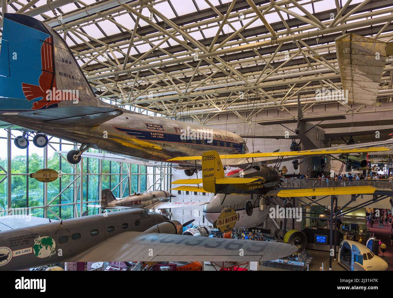 Washington D.C.; National Mall; National Air and Space Museum, America by Air Banque D'Images