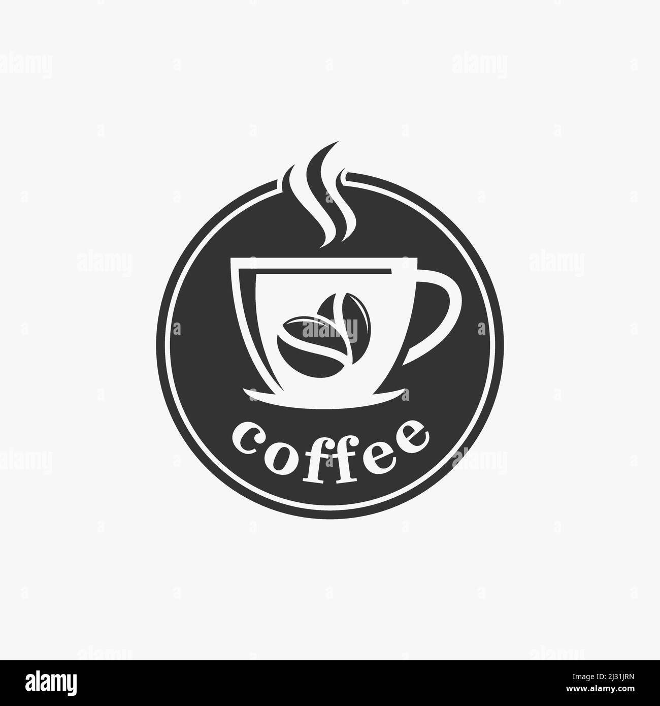 Logo café noir Illustration de Vecteur