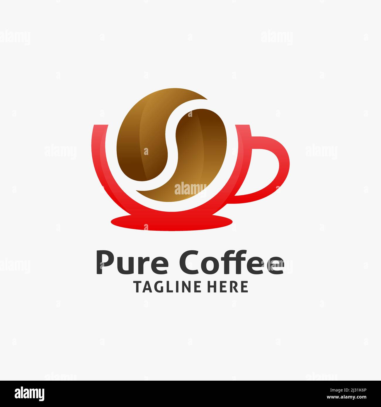 Logo café en grain Illustration de Vecteur
