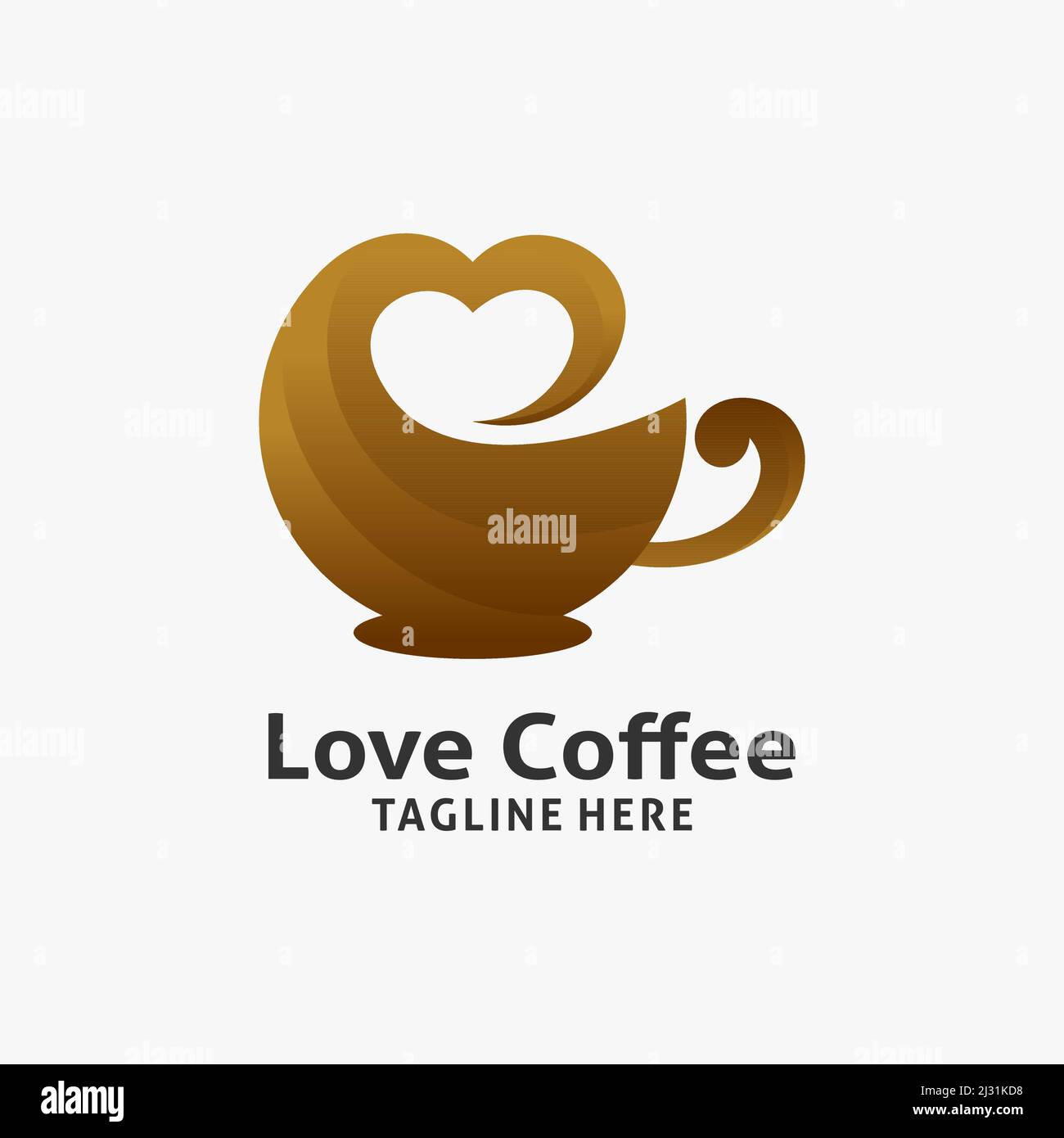 Logo « Love Coffee » Illustration de Vecteur