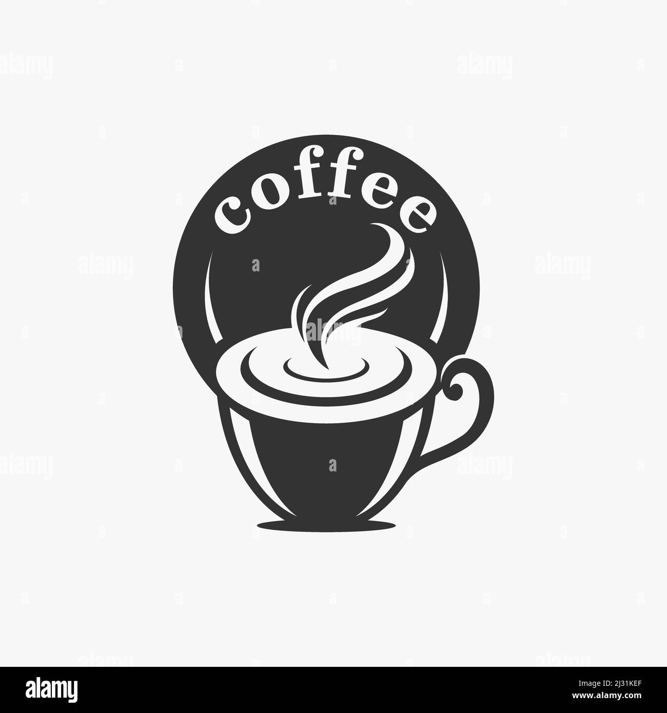 Logo café noir Illustration de Vecteur