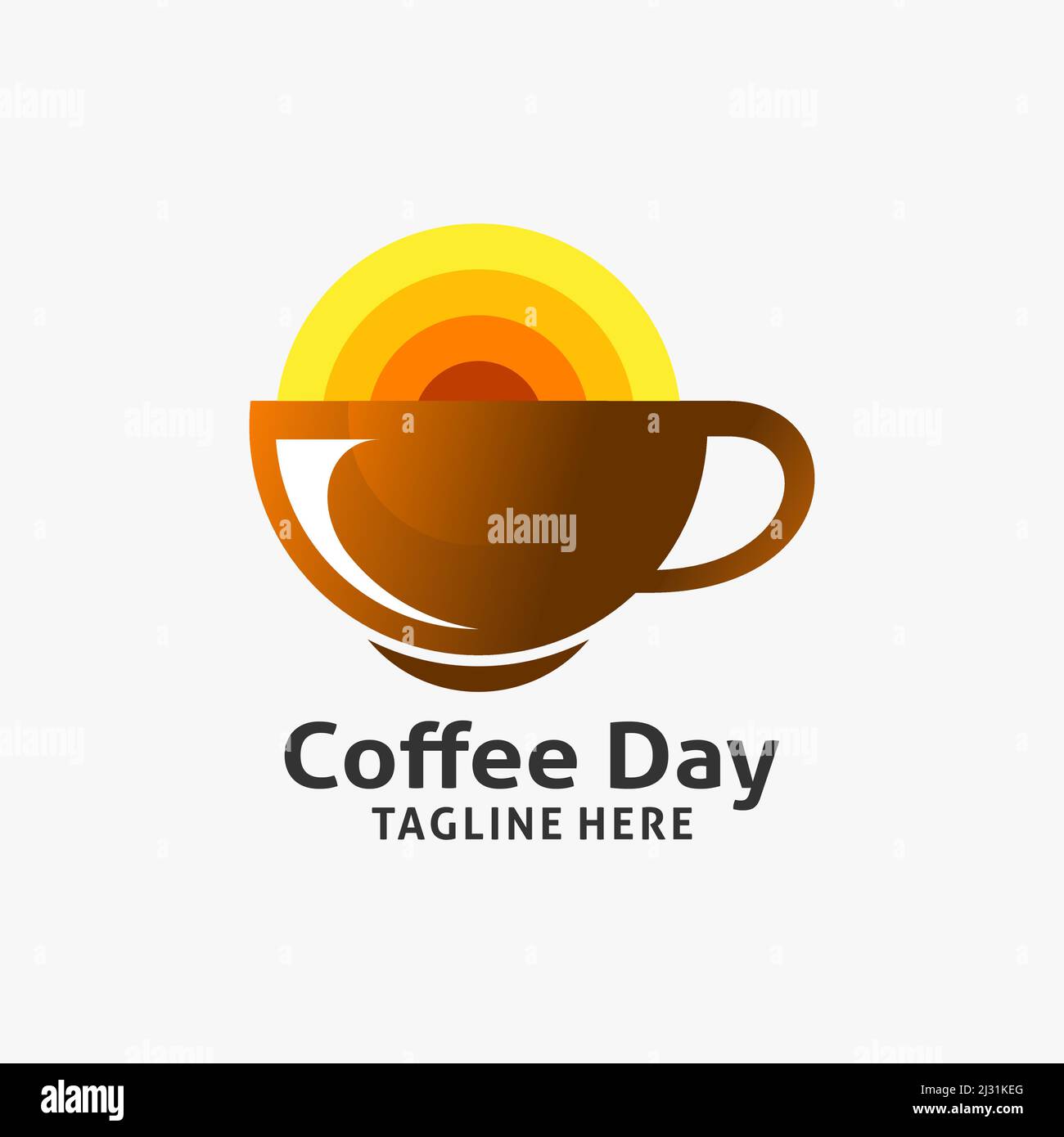 Logo Sunrise Coffee Illustration de Vecteur
