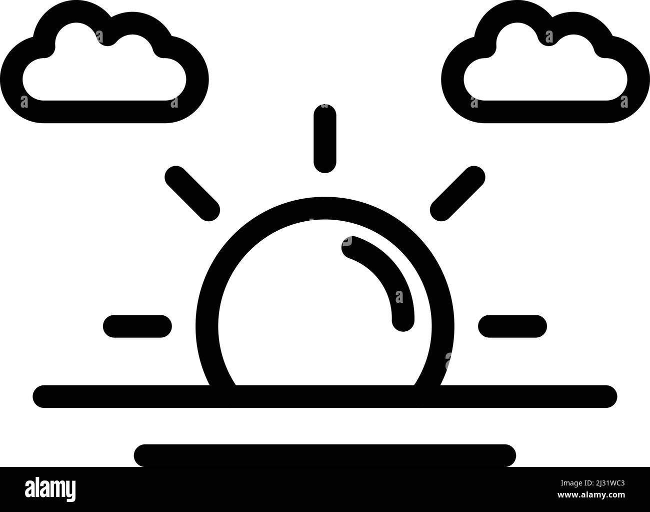 Illustration de la conception d'icône Sun Set Vector Illustration de Vecteur