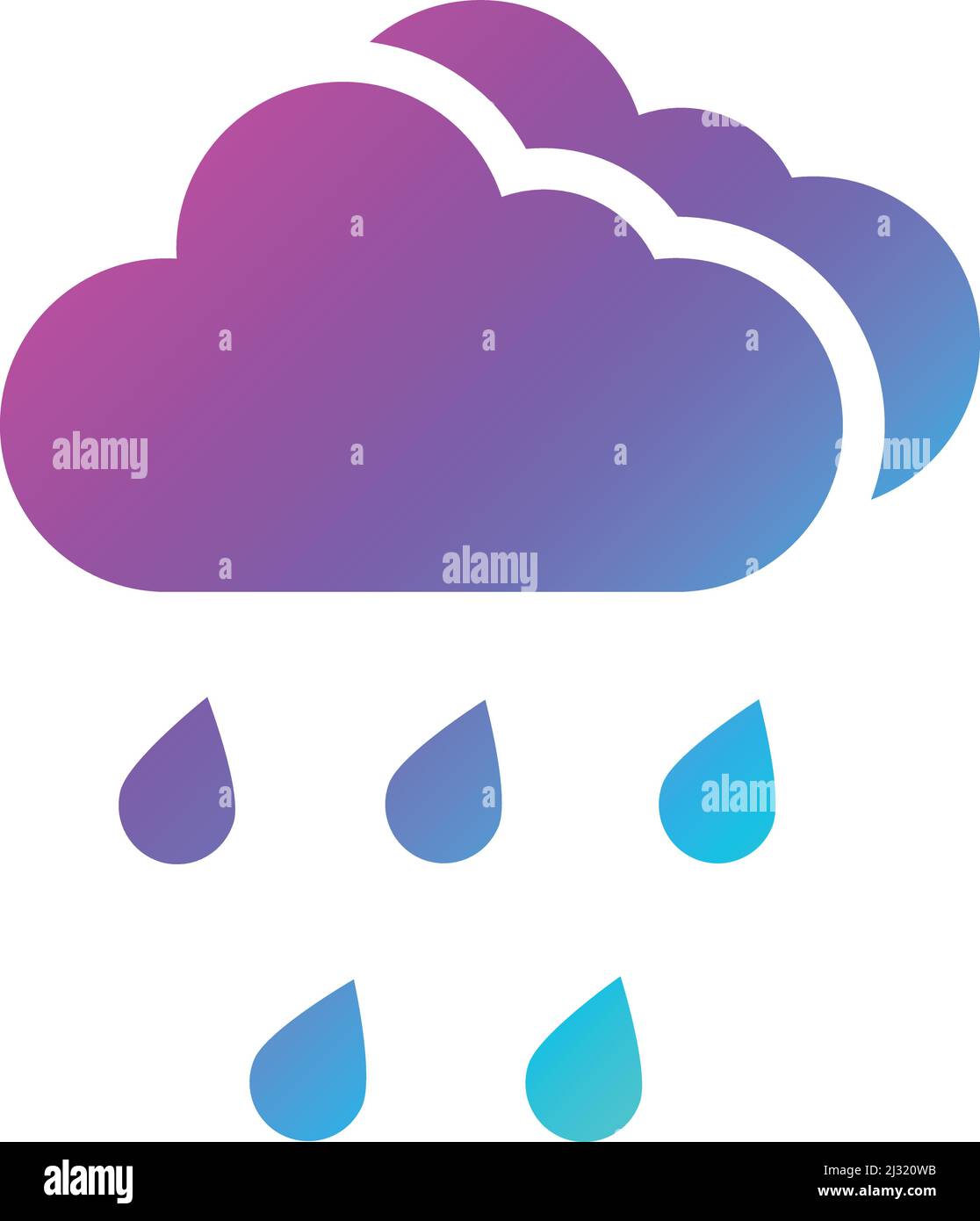 Illustration de la conception de l'icône Heavy Rain Vector Illustration de Vecteur