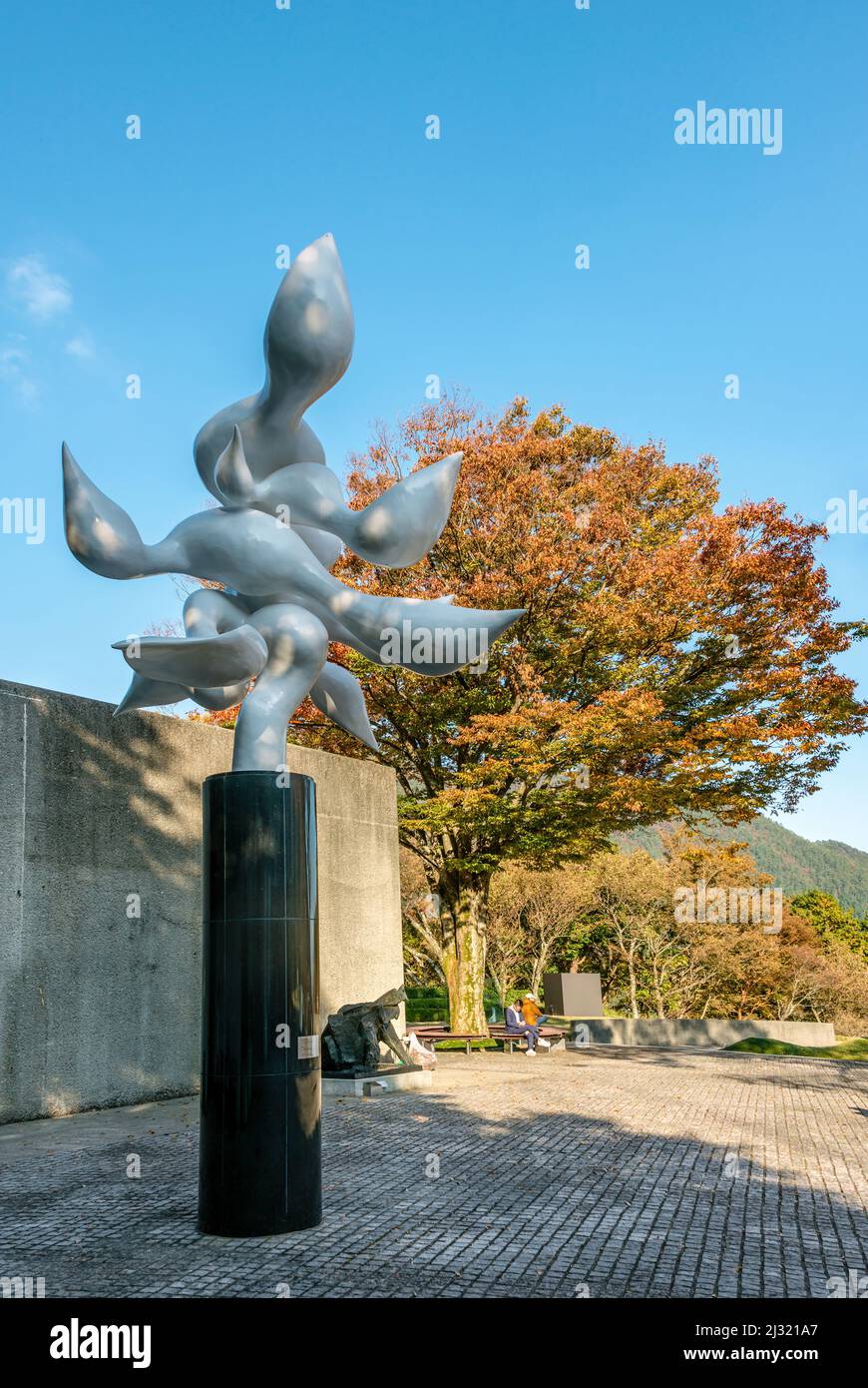 L Homme sculpture végétarienne de Taro Okamoto au musée en plein air de Hakone, Japon Banque D'Images