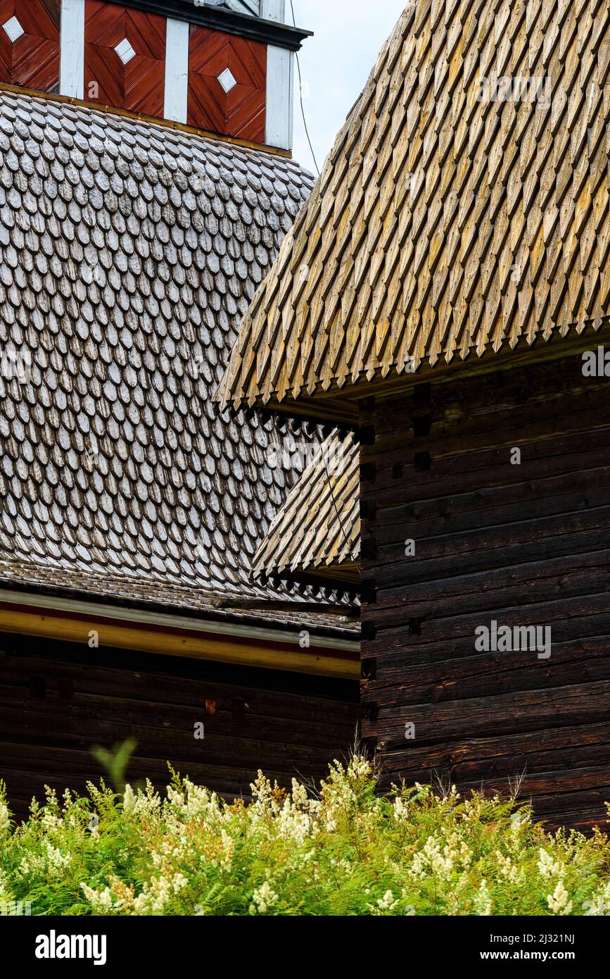 Église en bois de Petäjävesi, Finlande Banque D'Images