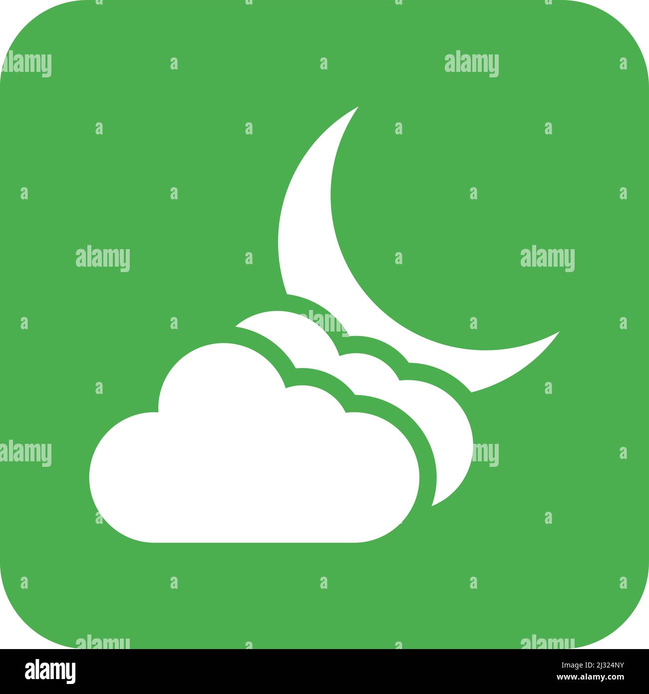 Illustration de la conception d'icône de vecteur nuit nuageux Illustration de Vecteur