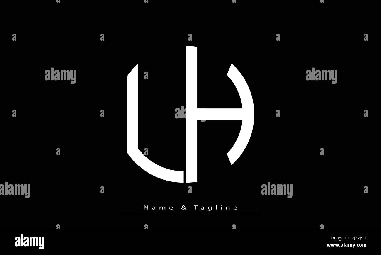 Lettres de l'alphabet initiales Monogram logo LH , HL Illustration de Vecteur