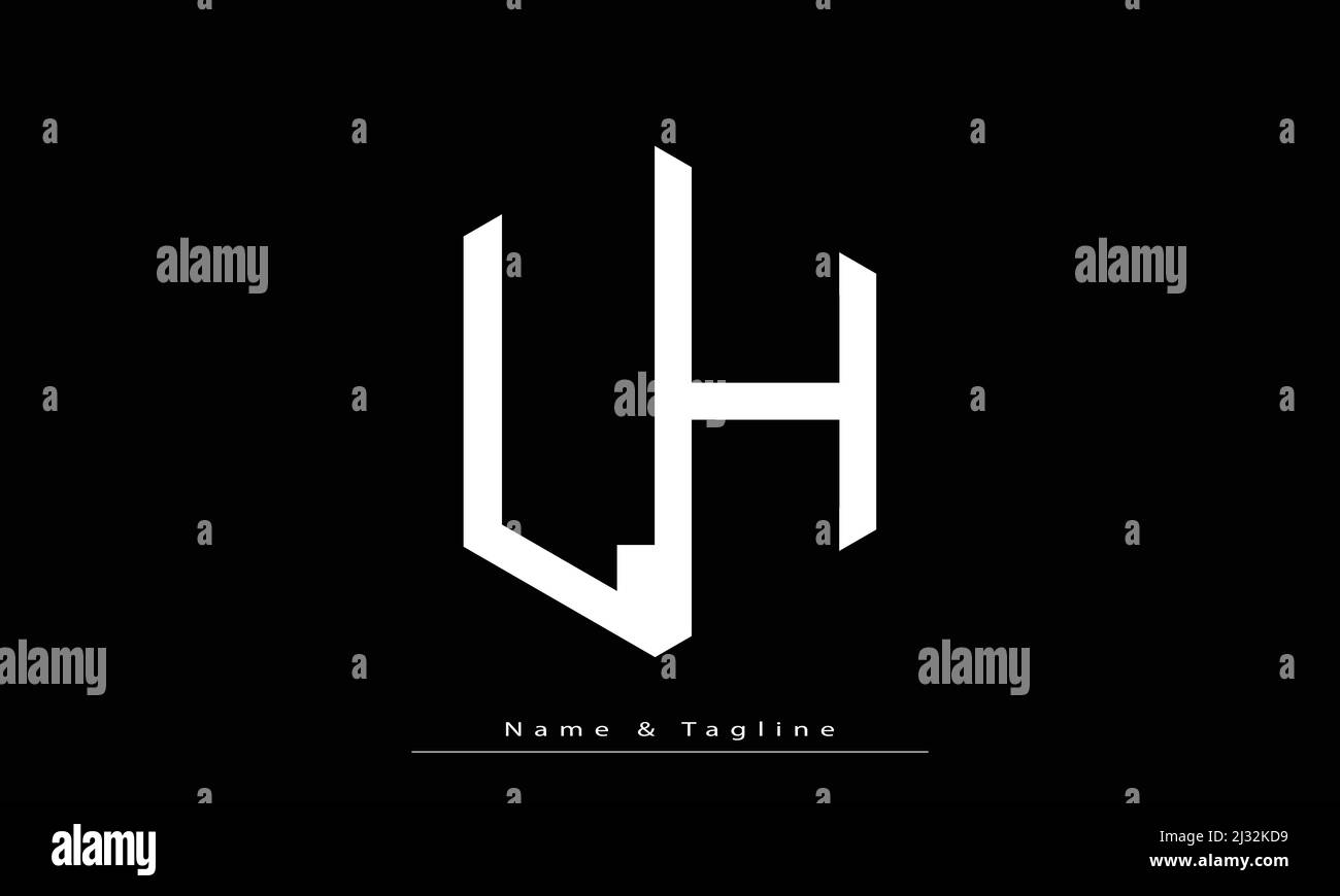 Lettres de l'alphabet initiales Monogram logo LH , HL Illustration de Vecteur