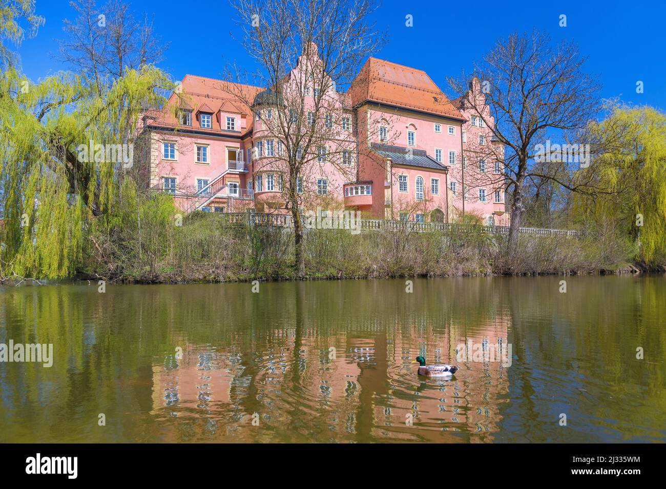 Taufkirchen an der Vils, château amarré Banque D'Images
