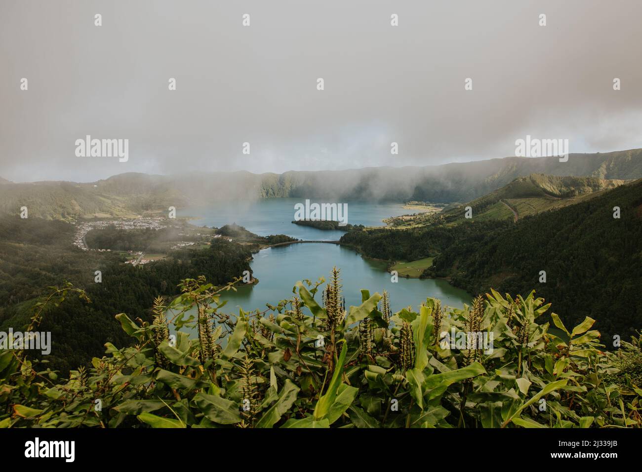 Lagon de Sete Cidades à São Miguel Banque D'Images