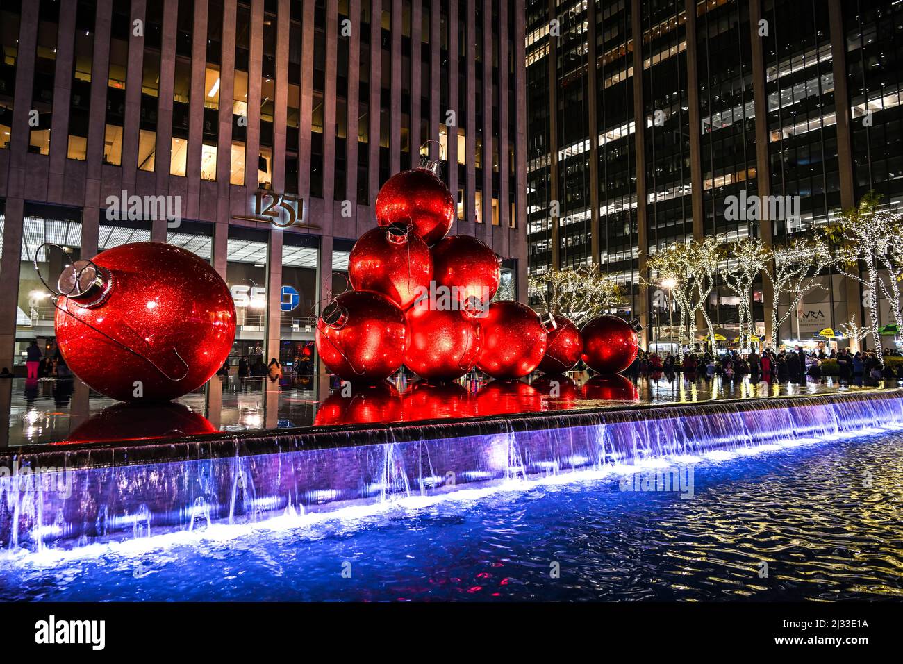 Rockefeller Center décoré pour Noël Banque D'Images