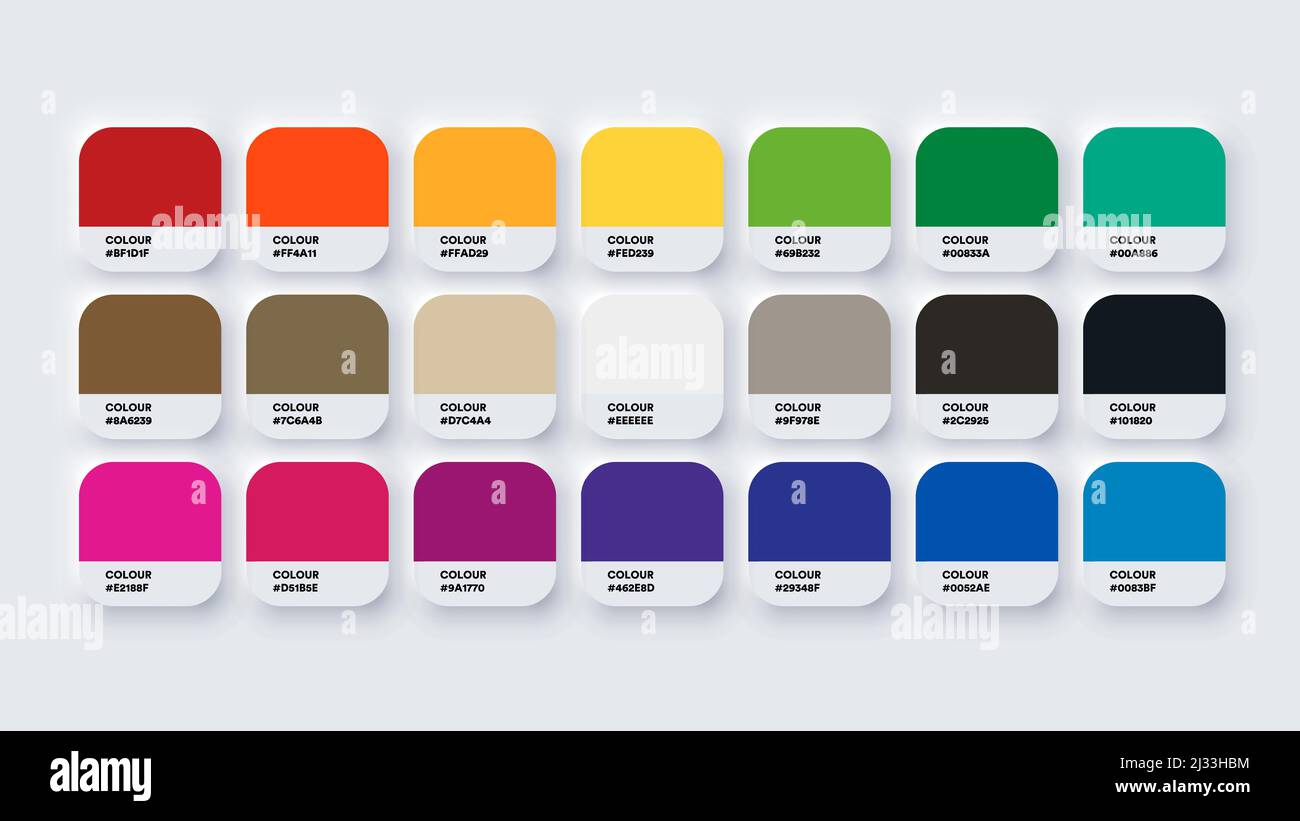 Exemples d'inspiration du catalogue de couleurs Classic en RVB Illustration de Vecteur