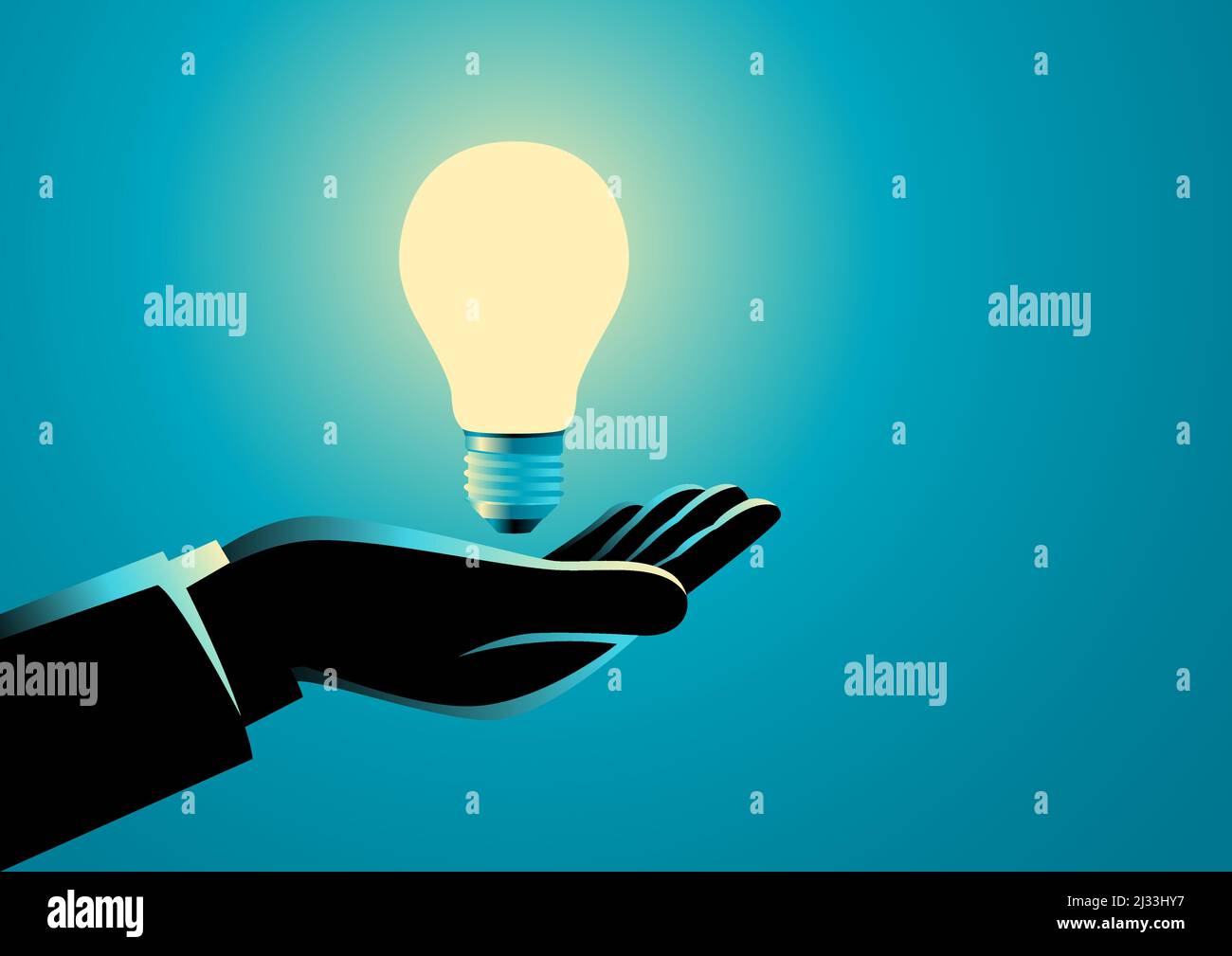 Homme d'affaires tenant une ampoule, innovation, idée et inspiration concept Illustration de Vecteur Homme d'affaires tenant une ampoule, innovation, idée et inspiration concept Illustration de Vecteur