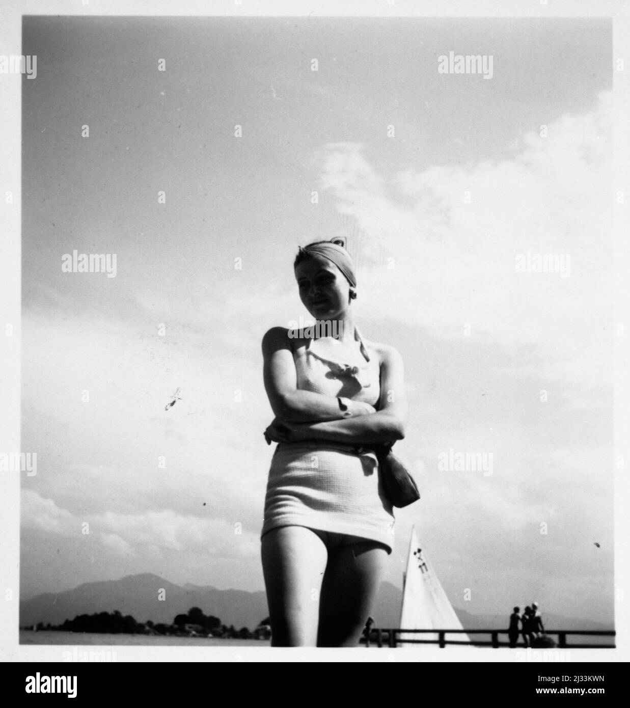 Tegernsee, Tegernsee, Allemagne. Albums photo d'EVA Braun, env. 1913 - env. 1944. Ces albums sont attribués à Eva Braun (quatre sont revendiqués par son amie Herta Schneider, née Ostermeyer) et documentent sa vie de ca. 1913 à 1944. Il y a de nombreuses photos d'Eva, de ses sœurs et de leurs enfants, d'Herta Schneider et de ses enfants, ainsi que des photos des vacances d'Eva, des membres de sa famille et des amis. On y trouve également des photographies prises par et d'Eva Braun au chalet hitlérien Berghof (ou Kehlstein), des photographies d'Hitler et de son entourage, des visiteurs de Berghof et du paysage autour de Berchtesgaden, a Banque D'Images