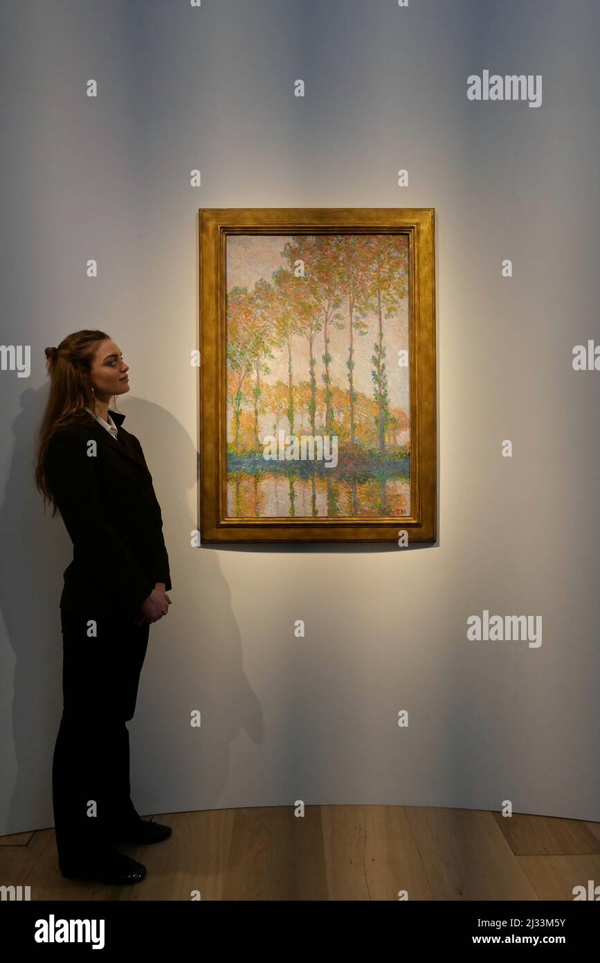 CHEFS-D'ŒUVRE DE MONET ET ROTHKO , FAITS SAILLANTS DE LA COLLECTION D'ANNE H. BASS . La vente de la collection d'Anne H Bass aura lieu pendant la semaine marquise de Christie, les ventes d'art de 20th et 21st siècles à Rockfeller Plaza à New York. La collection comprend 12 œuvres et devrait dépasser $250 millions . Banque D'Images