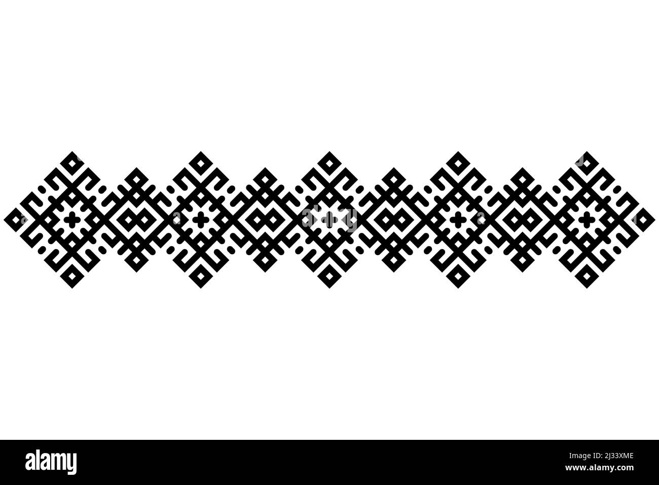 motif de broderie slave ancien. losange sans couture carré. illustration vectorielle plate. Illustration de Vecteur