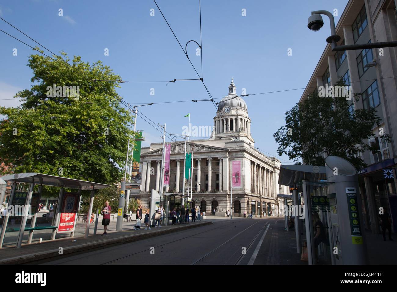 Vue sur Nottingham City Council Building, Old Market Square, Nottingham au Royaume-Uni Banque D'Images