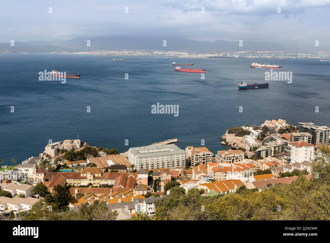 Expédition dans la baie de Gibraltar Banque D'Images