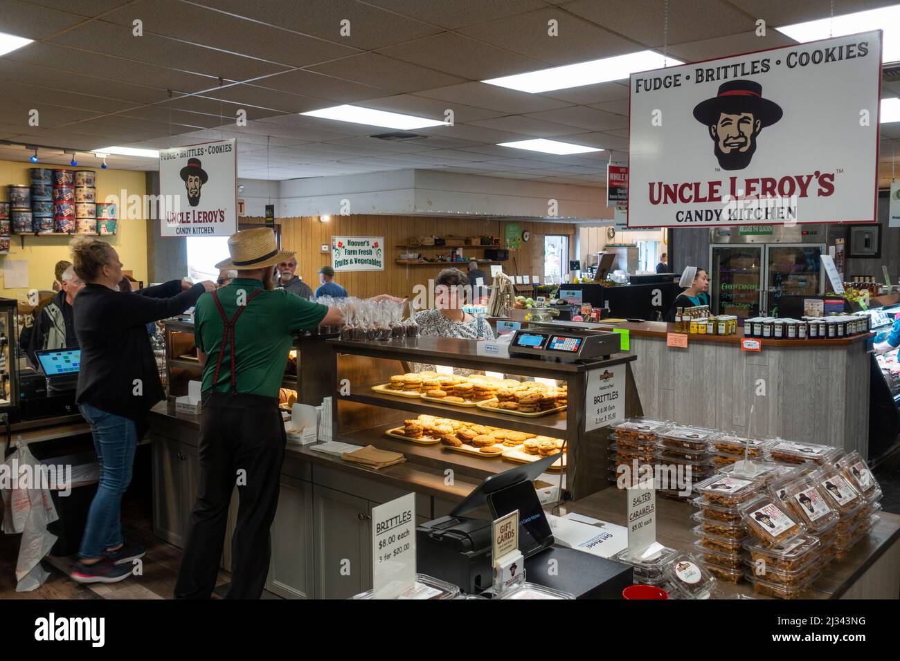 Petites entreprises locales sur le marché agricole Green Dragon et vente aux enchères Ephrata PA Banque D'Images