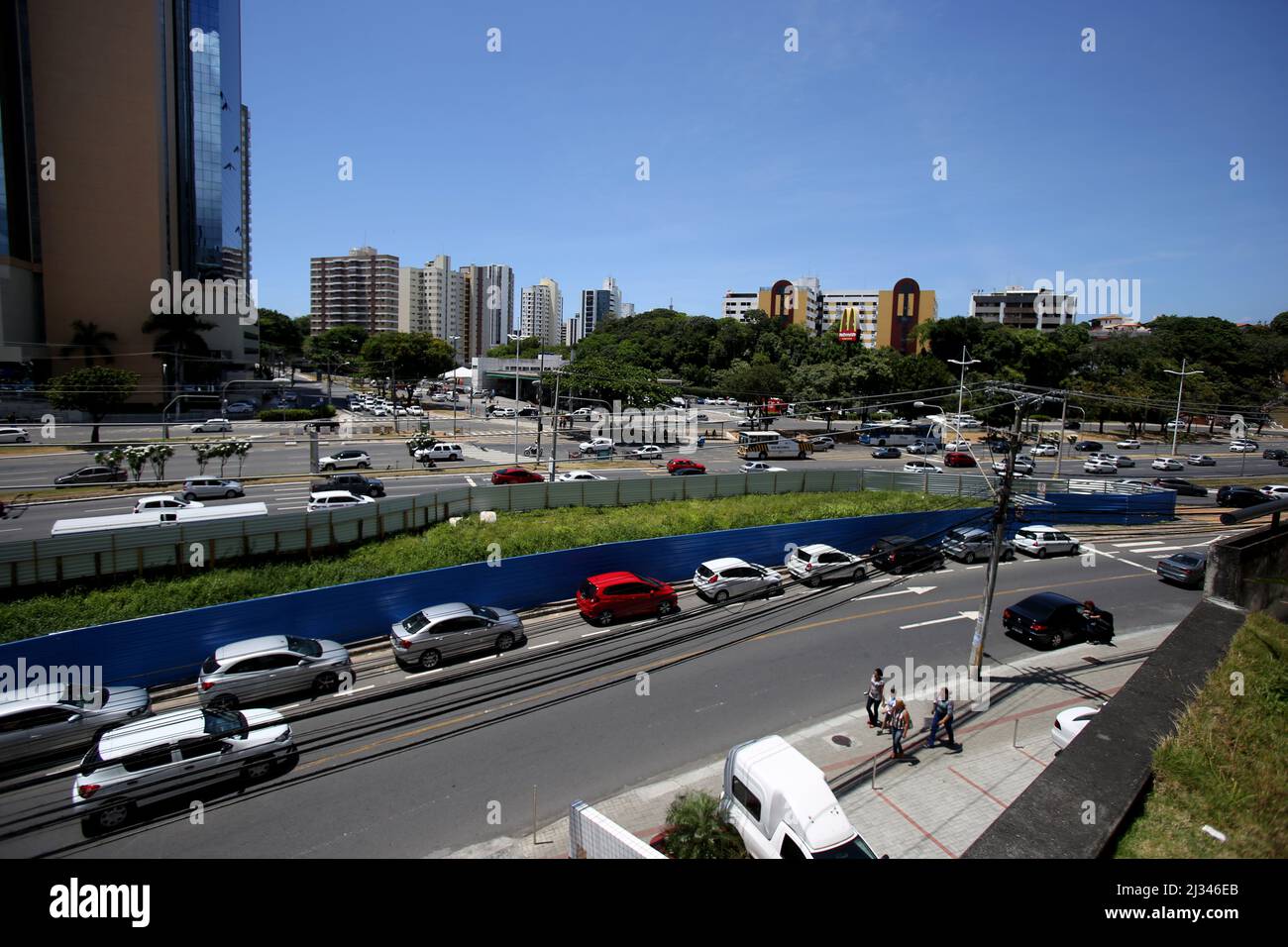 Vista da Avenida ACM , na região do hiperposto em Salvador (BA). O local que está em obras, onde deve passar o BRT. Foto: Joá Souza / AG. A DONNÉES DE TARDE Banque D'Images