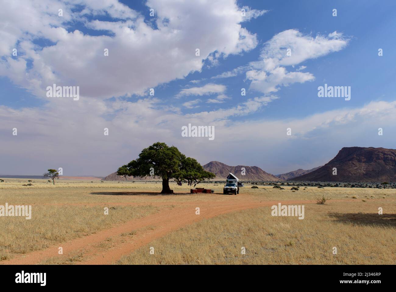 Place de parking dans les montagnes de Tiras, Namibie Banque D'Images