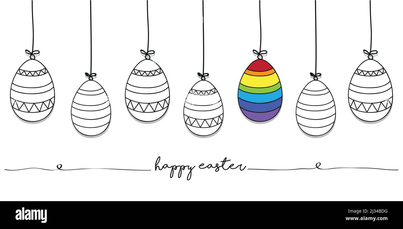 Dessin Oeufs De Paques à Colorier