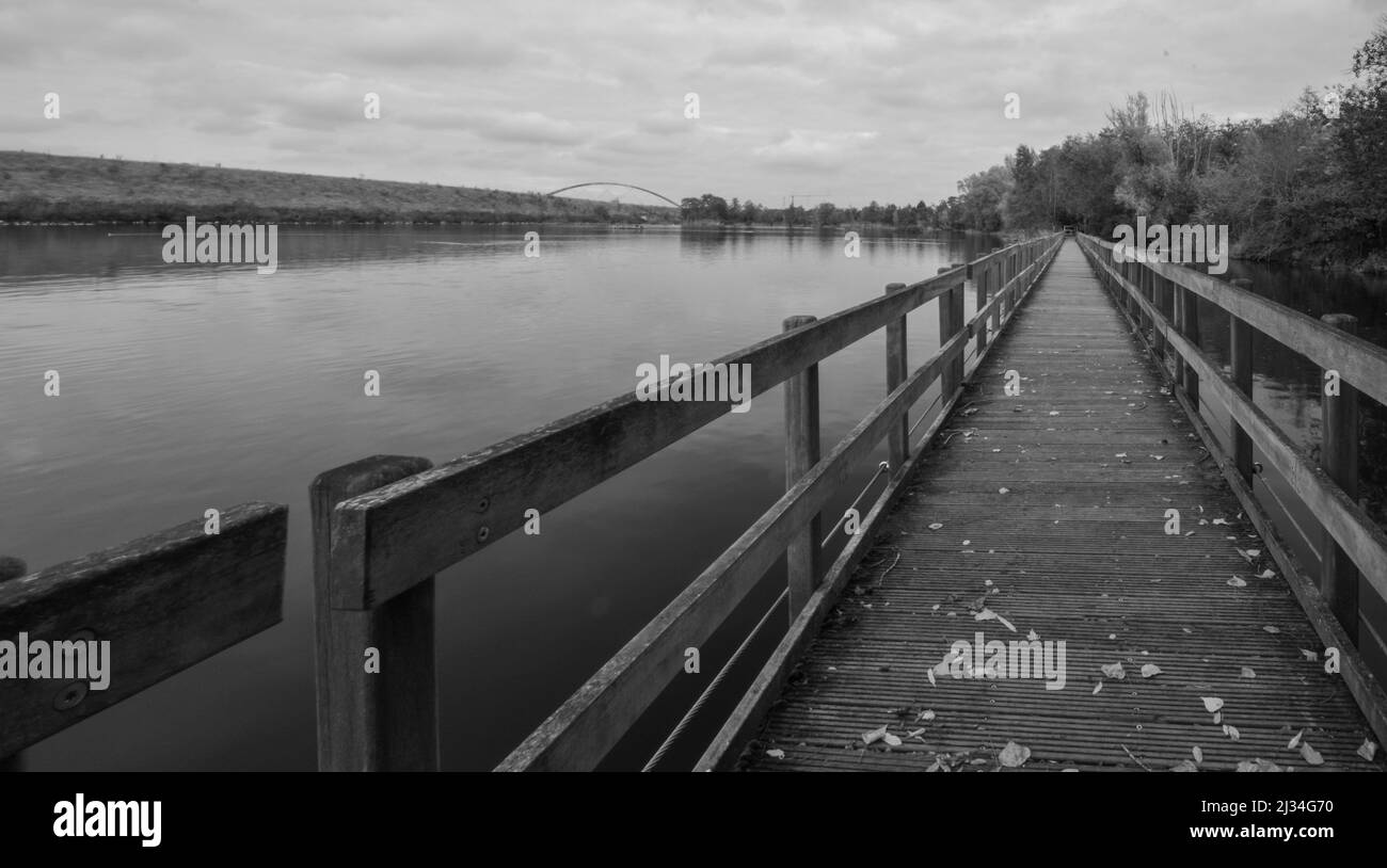 Belle vue sur le lac Gravière Brock Banque D'Images