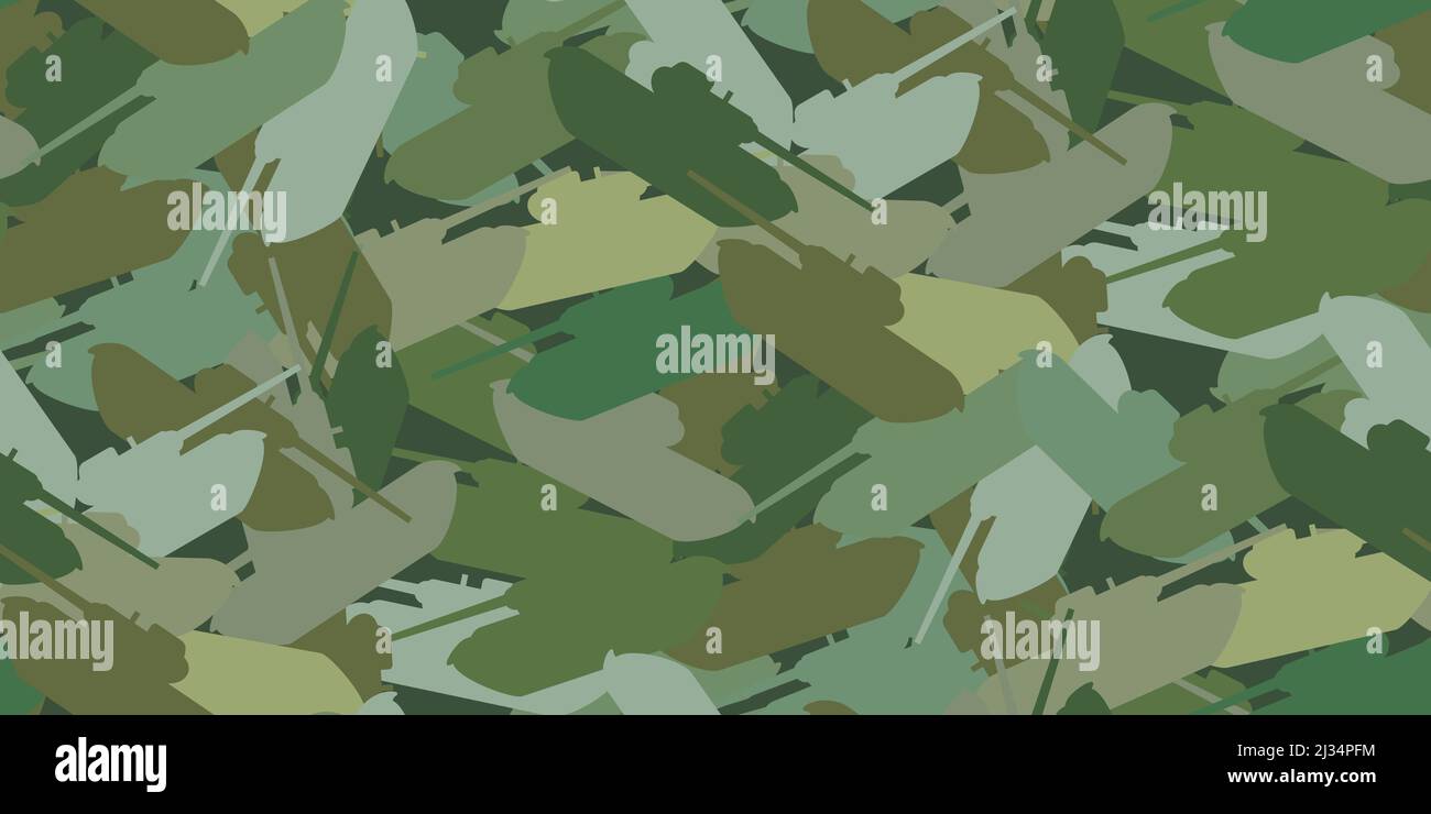 Modèle sans couture Tank Military. Transport de combat avec arme. Machine de guerre. Thème militaire. Design camouflage pour le textile, le papier, la polygraphie, le jeu Illustration de Vecteur