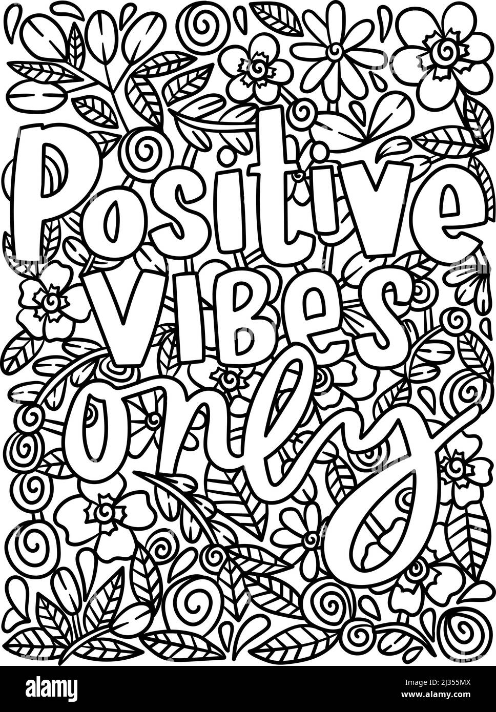 Couleurs de soumission motivationnelle positives Illustration de Vecteur