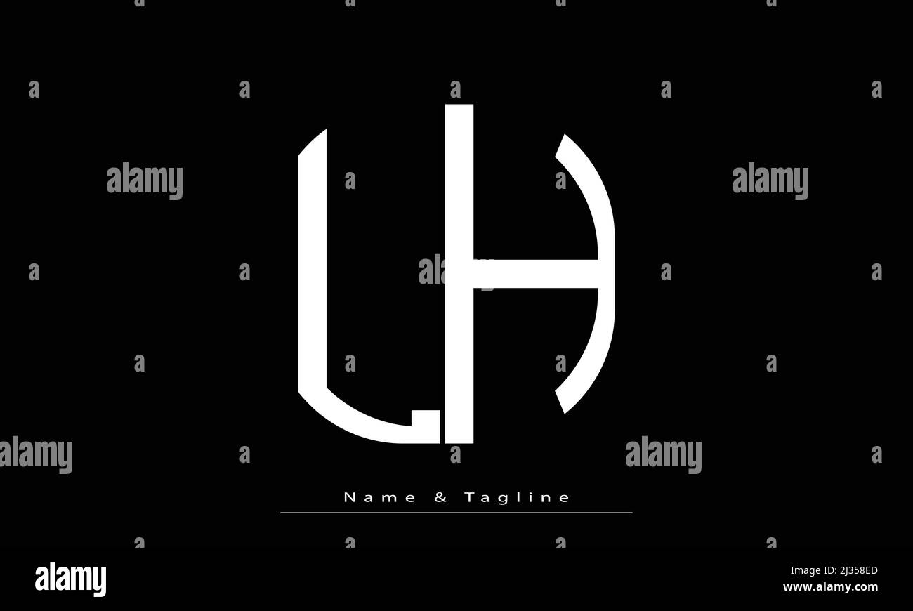 Lettres de l'alphabet initiales Monogram logo LH , HL Illustration de Vecteur
