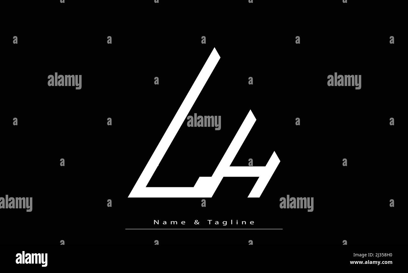 Lettres de l'alphabet initiales Monogram logo LH , HL Illustration de Vecteur