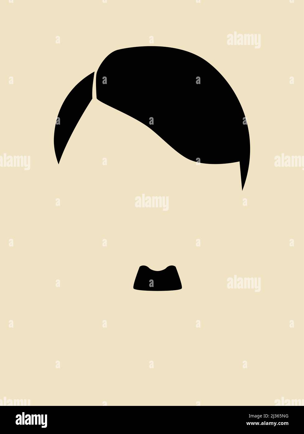 Symbole de la moustache et des cheveux de l'homme Illustration de Vecteur