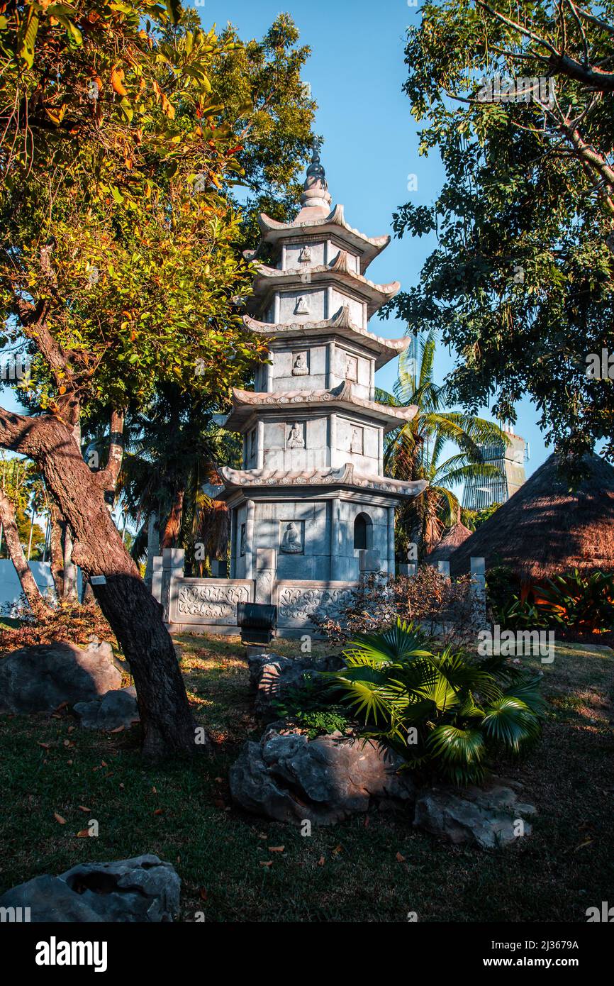 Royal Park Rajapruek, jardin botanique et pavillon à Chiang Mai, Thaïlande Banque D'Images