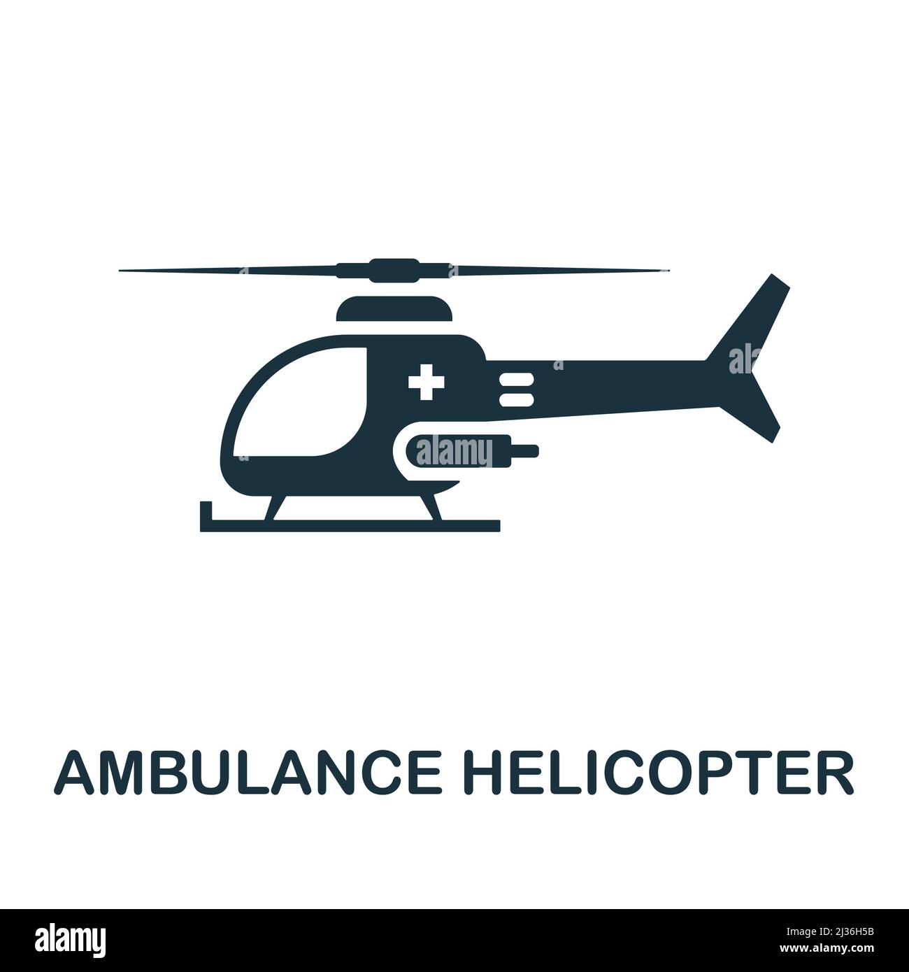 Icône d'hélicoptère ambulancier. Élément simple de la collection de soins de santé. Icône Creative Ambulance Helicopter pour la conception Web, les modèles, les infographies et Illustration de Vecteur