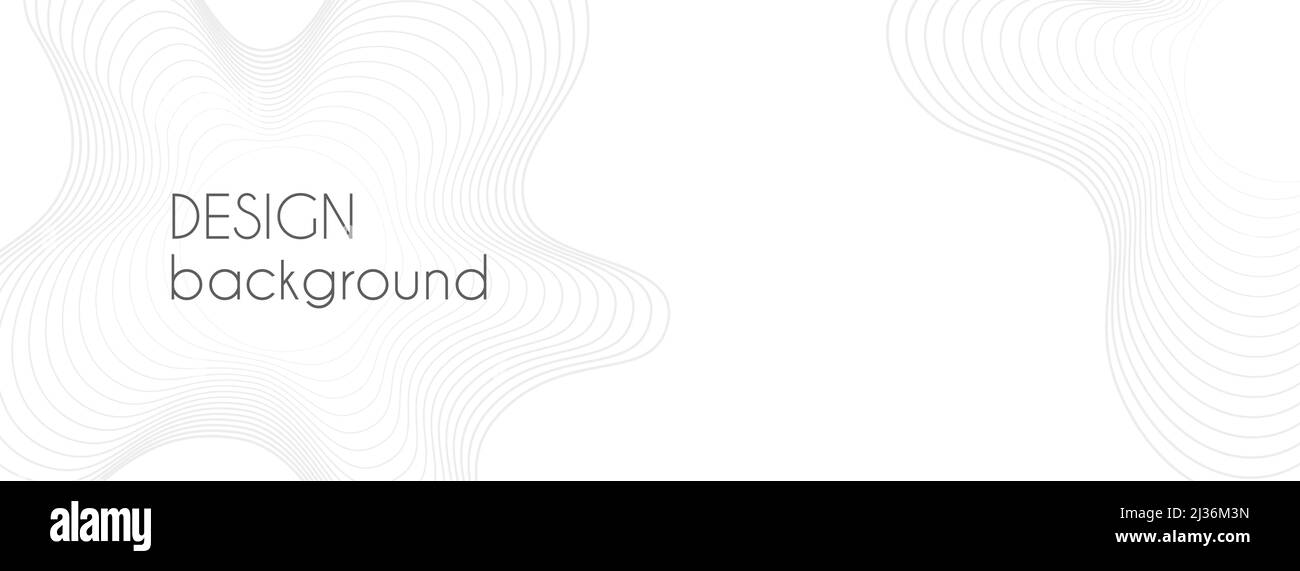 Bannière vectorielle longue blanche abstraite. Arrière-plan minimal ondulé pour les présentations, conception d'en-tête Web avec espace de copie pour le texte. Modèle de couverture Facebook Illustration de Vecteur