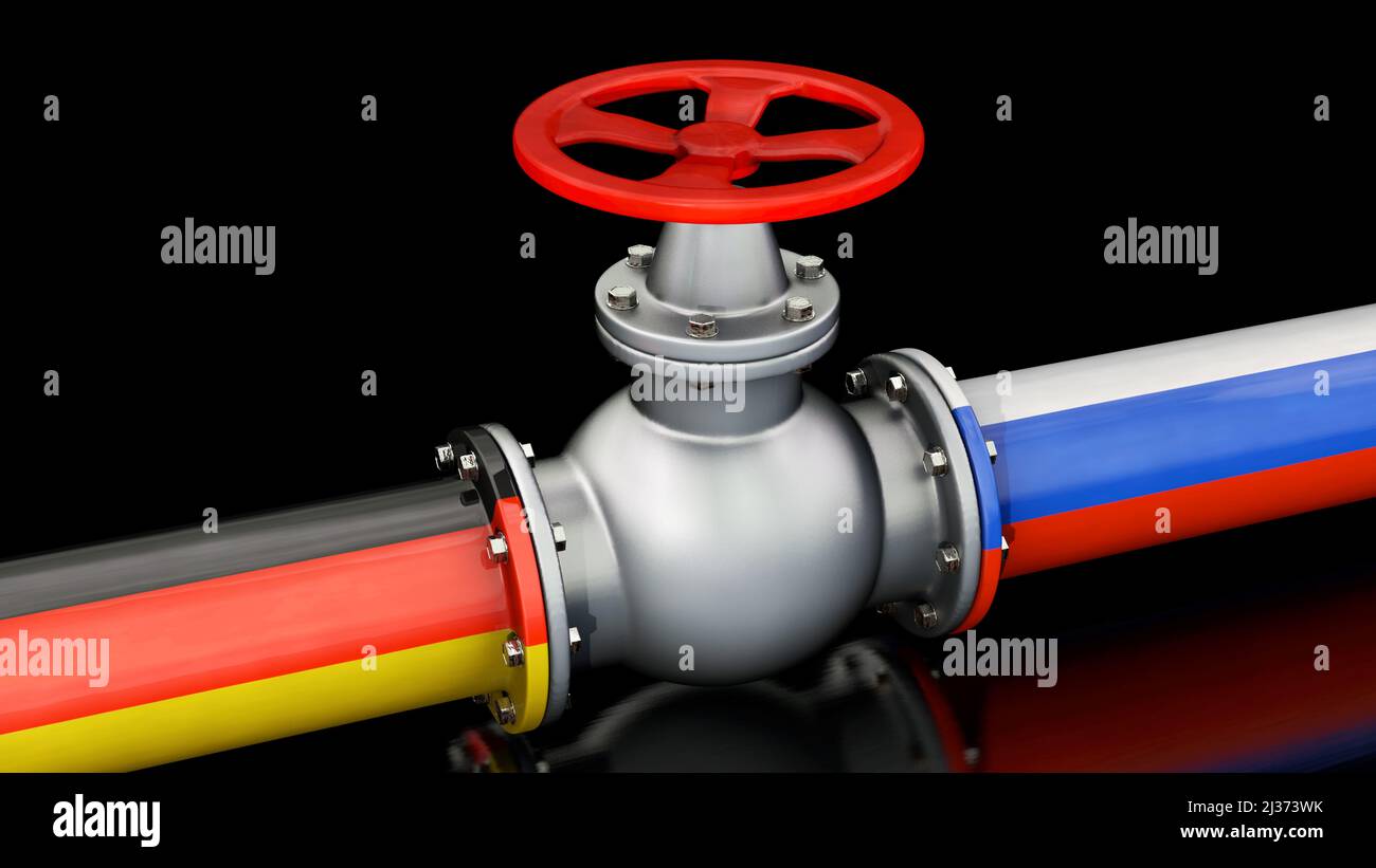 Nord Stream 2 - gazoduc de gaz naturel avec robinet de gaz Banque D'Images