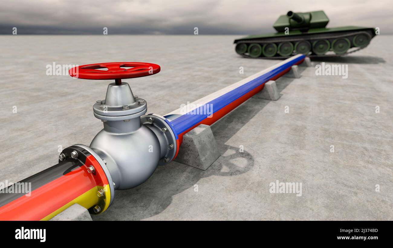 Réservoirs sur pipeline (Nord Stream 2) Banque D'Images