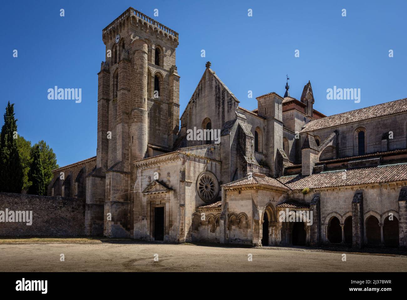 Monastère de Santa Maria la Real de las Huelgas, monastère roman de Burgos. Espagne. Banque D'Images