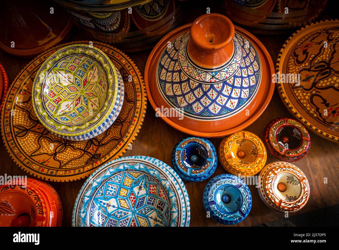 Maroc- artisanat- ceramicx typique. Banque D'Images