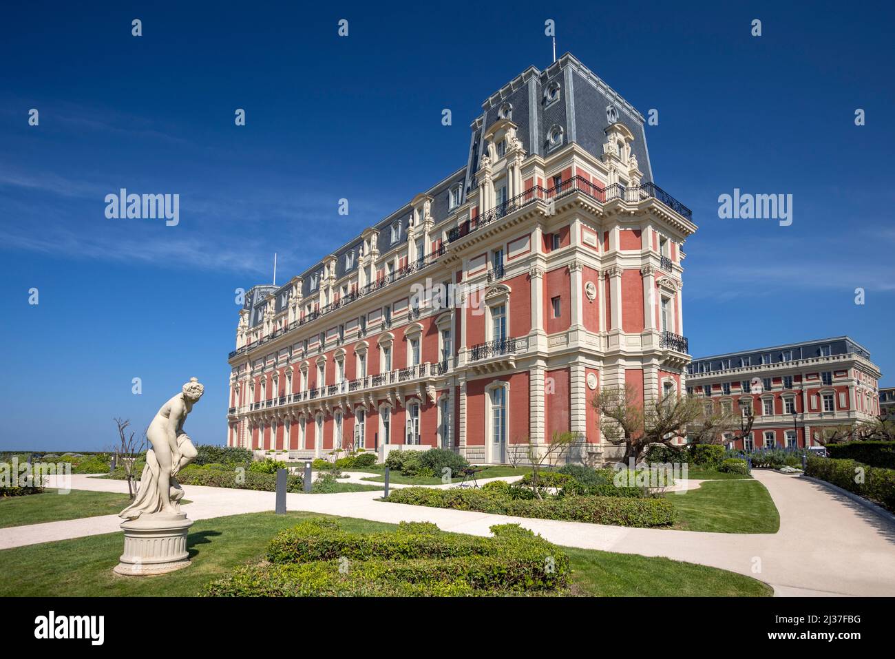 L'Hôtel du Palais (à l'origine la Villa Eugénie) de Biarritz (Pyrénées Atlantique - France). Banque D'Images