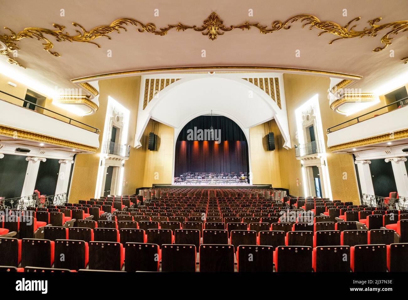 Teatre principal Inca, grande chambre intérieure, Majorque, Iles Baléares, Espagne. Banque D'Images